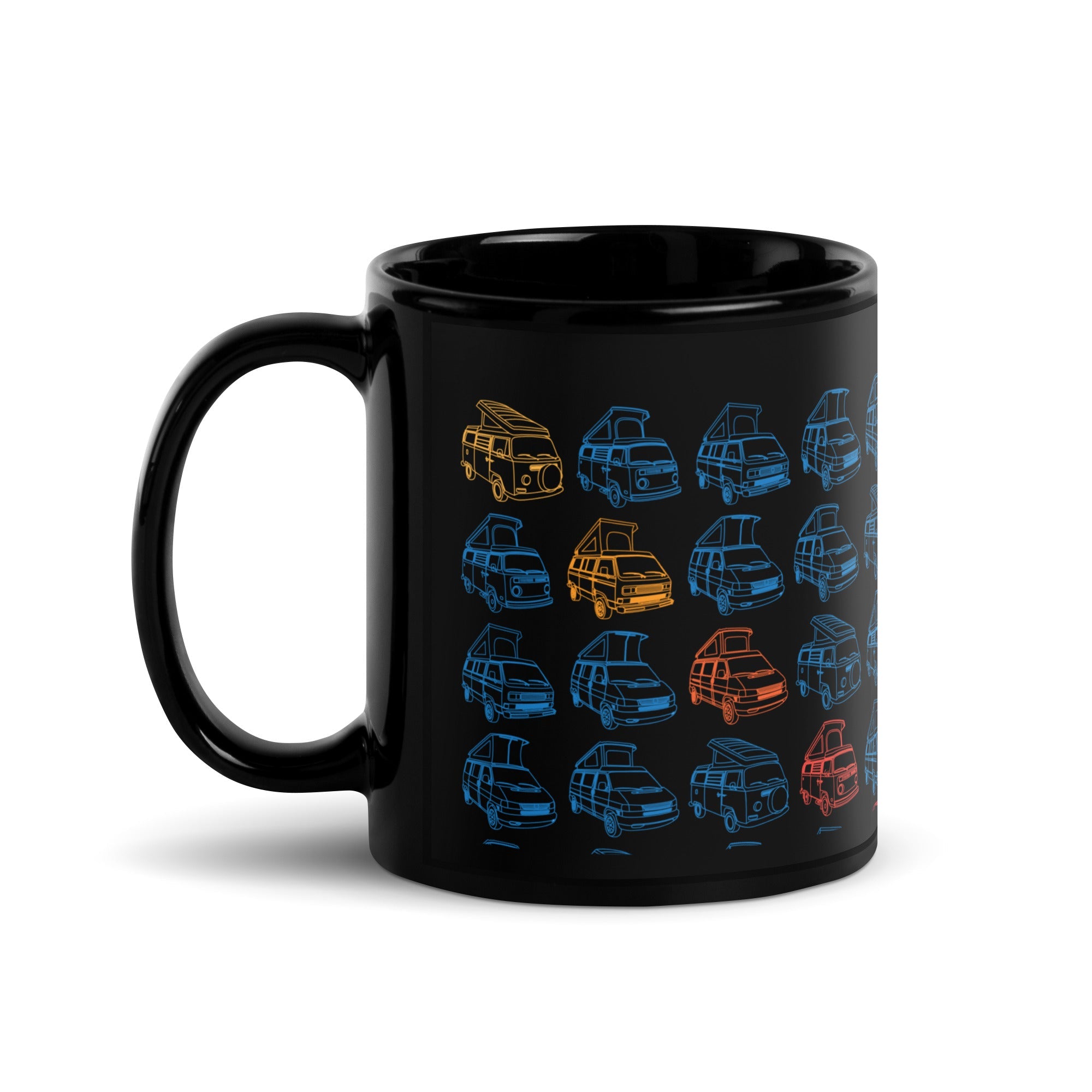 Rainbow Tile Black Glossy Mug - OVERLANDERS Outfitter