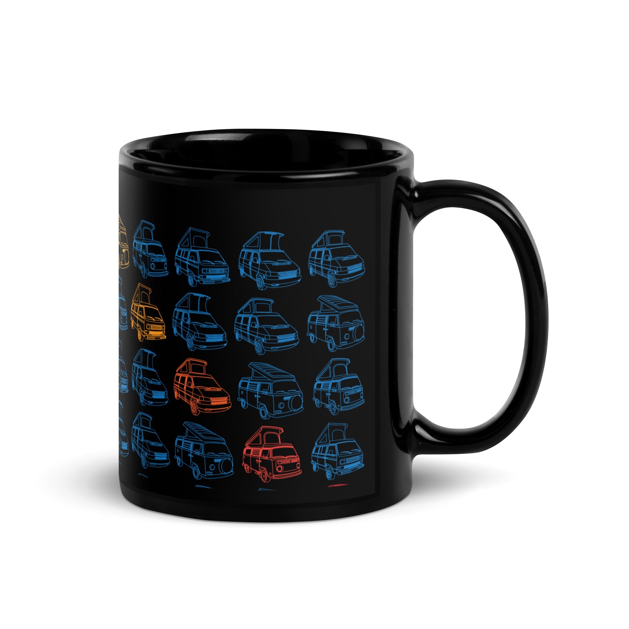Rainbow Tile Black Glossy Mug - OVERLANDERS Outfitter