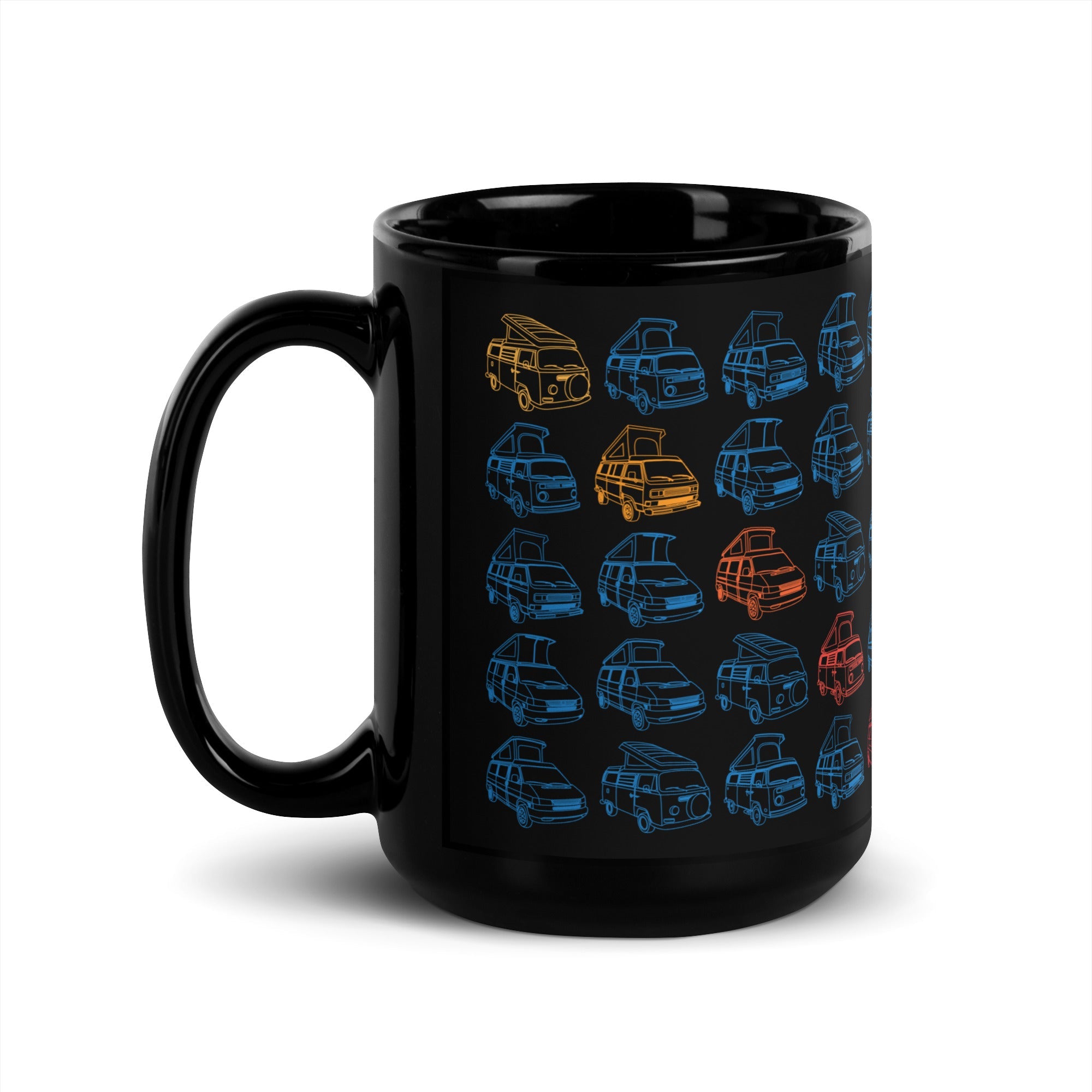 Rainbow Tile Black Glossy Mug - OVERLANDERS Outfitter