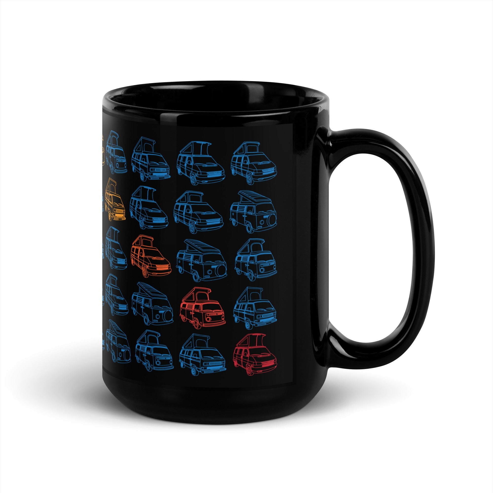 Rainbow Tile Black Glossy Mug - OVERLANDERS Outfitter