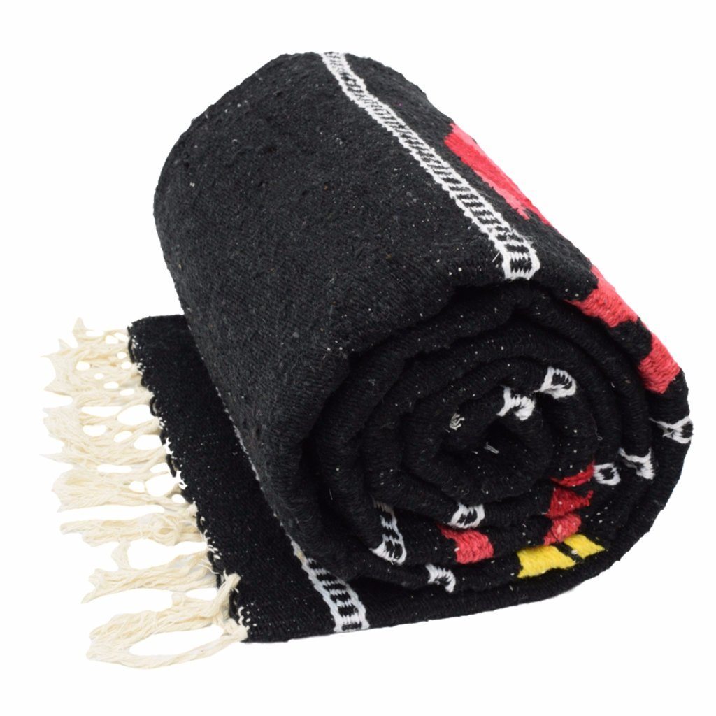 Black Baja Fish Yoga Blanket - OVERLANDERS Outfitter
