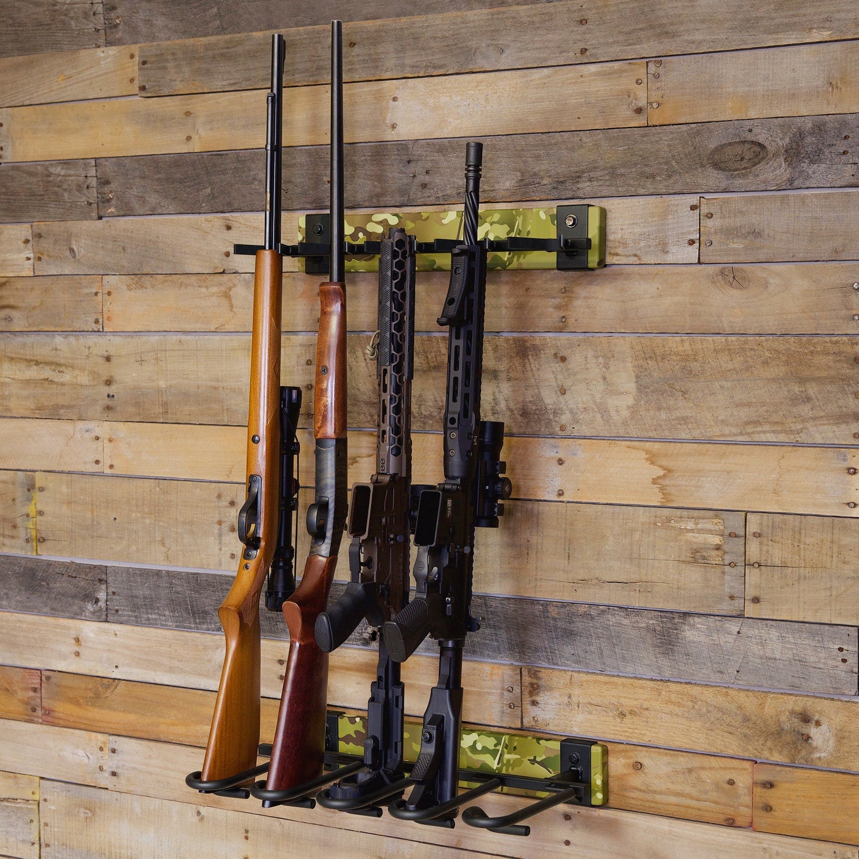 FORGE Firearm Rack | Wall Mount Display | 5 Slots | MultiCam - OVERLANDERS Outfitter