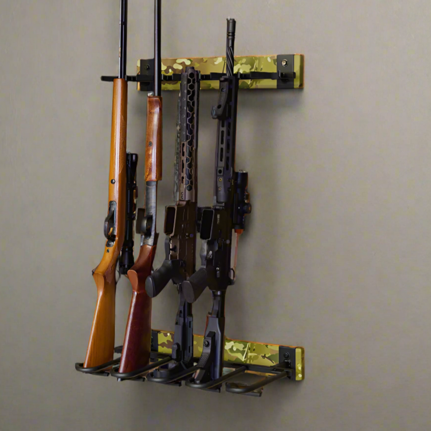 FORGE Firearm Rack | Wall Mount Display | 5 Slots | MultiCam - OVERLANDERS Outfitter