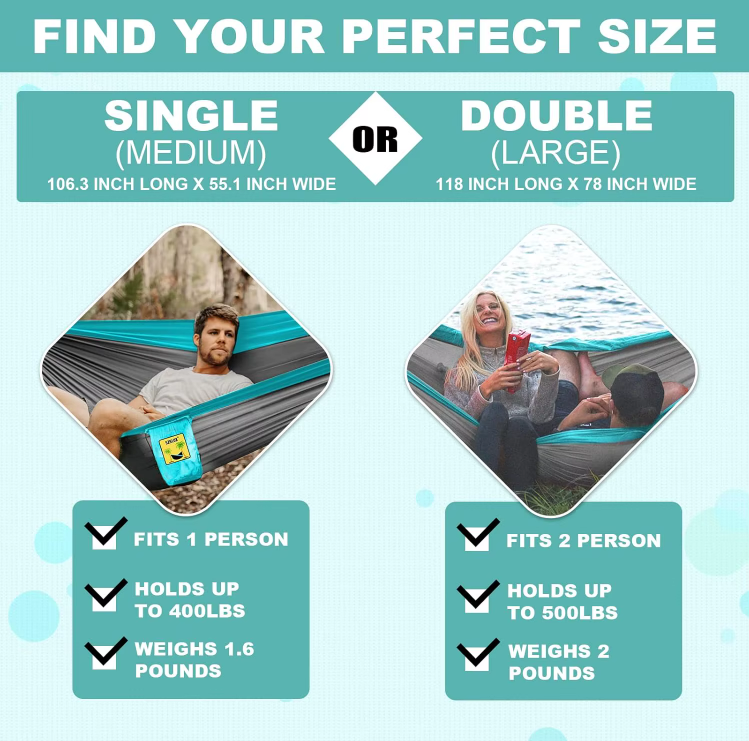 River Country Gear Single and Double Hammock Kits