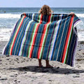 100% Cotton Blue Serape Blanket - OVERLANDERS Outfitter