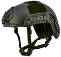SFT2 Tactical Spec Ops ballistic helmet, featuring a rugged design for body armor protection, shown in a side view.
