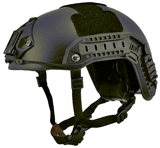 SFT2 Tactical Spec Ops ballistic helmet, featuring a rugged design for body armor protection, shown in a side view.