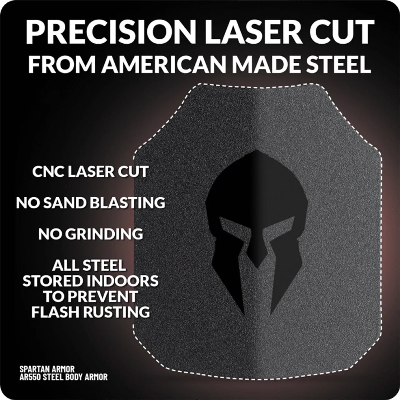 Set of 2 Spartan Level III+ AR550 steel body armor plates by SFT2 Tactical, showcasing durable, hard armor design.