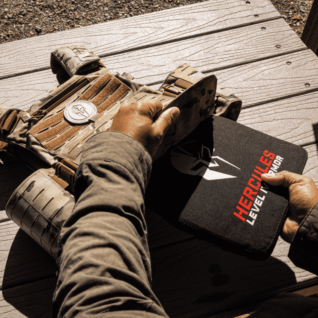 Set of 2 Spartan Level IV Ceramic Body Armor plates by SFT2 Tactical, showcasing hard armor design and durability.