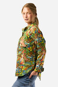 FisheWear Boho Bass Tunic fishing shirt with a relaxed fit, featuring bohemian patterns and lightweight fabric for outdoor fishing.