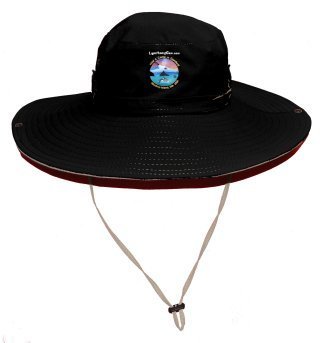 Black boonie hat from Light Hiking Gear, sun protection hat with wide brim, outdoor caps and hats for hiking and outdoor activities.