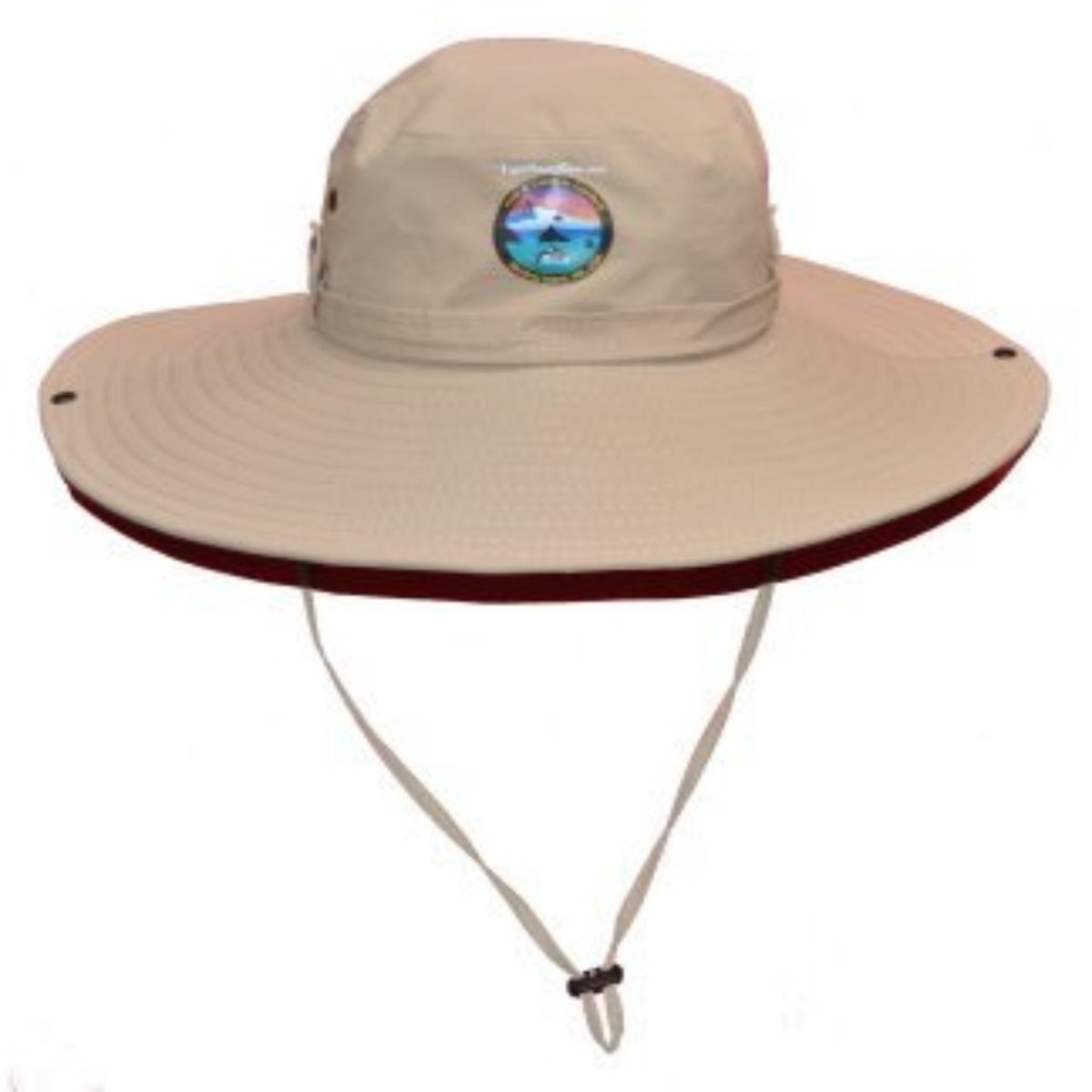 Light Hiking Gear boonie hat in brown, outdoor cap with wide brim and adjustable chin strap for hiking and outdoor activities.