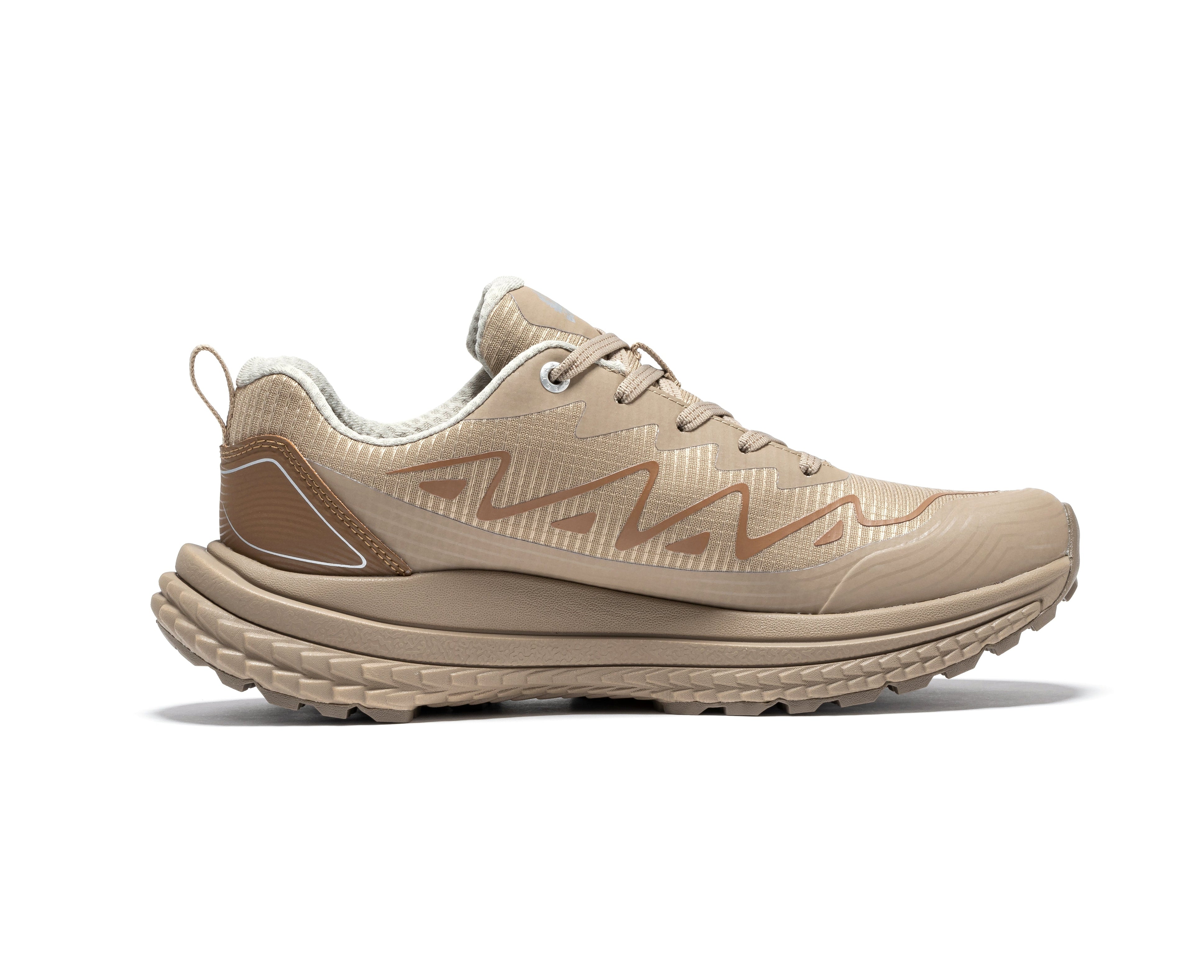 Khaki waterproof hiking boots by Rock Rooster Footwear Inc, 4-inch outdoor shoes with rugged soles and ankle support.