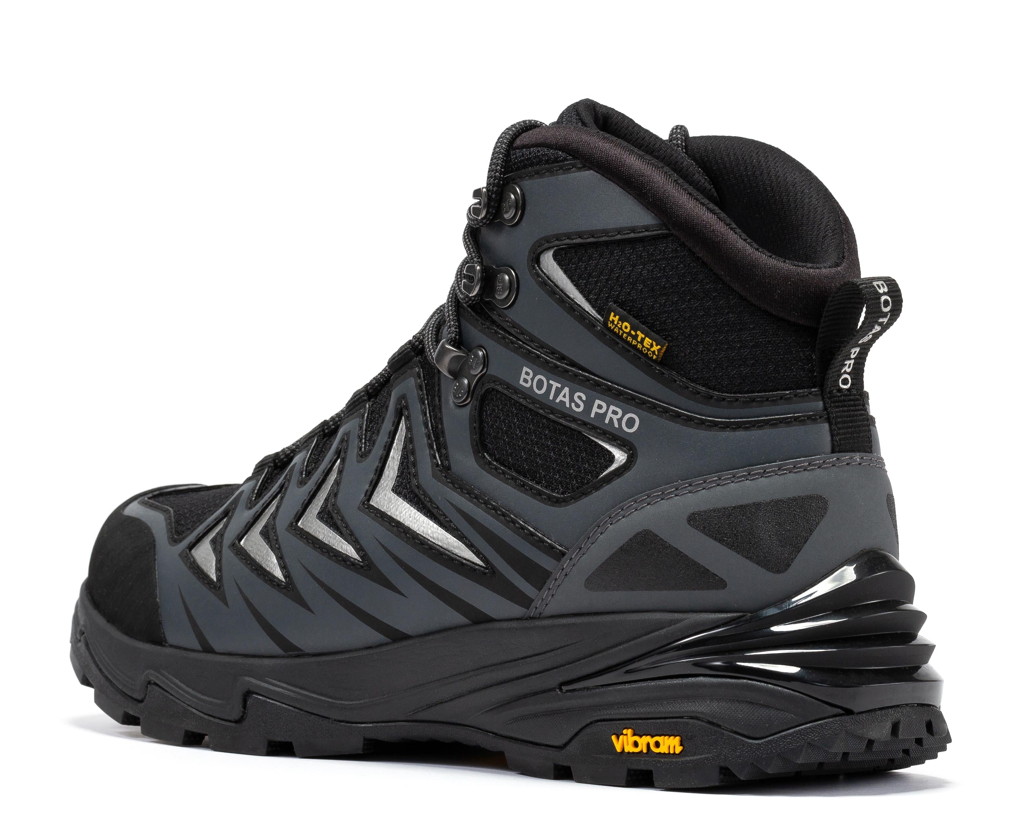 Rock Rooster Pro Metallic 6-Inch Waterproof Hiking Boots with VIBRAM® Traction Lug Outsole, showcasing durable outdoor footwear.