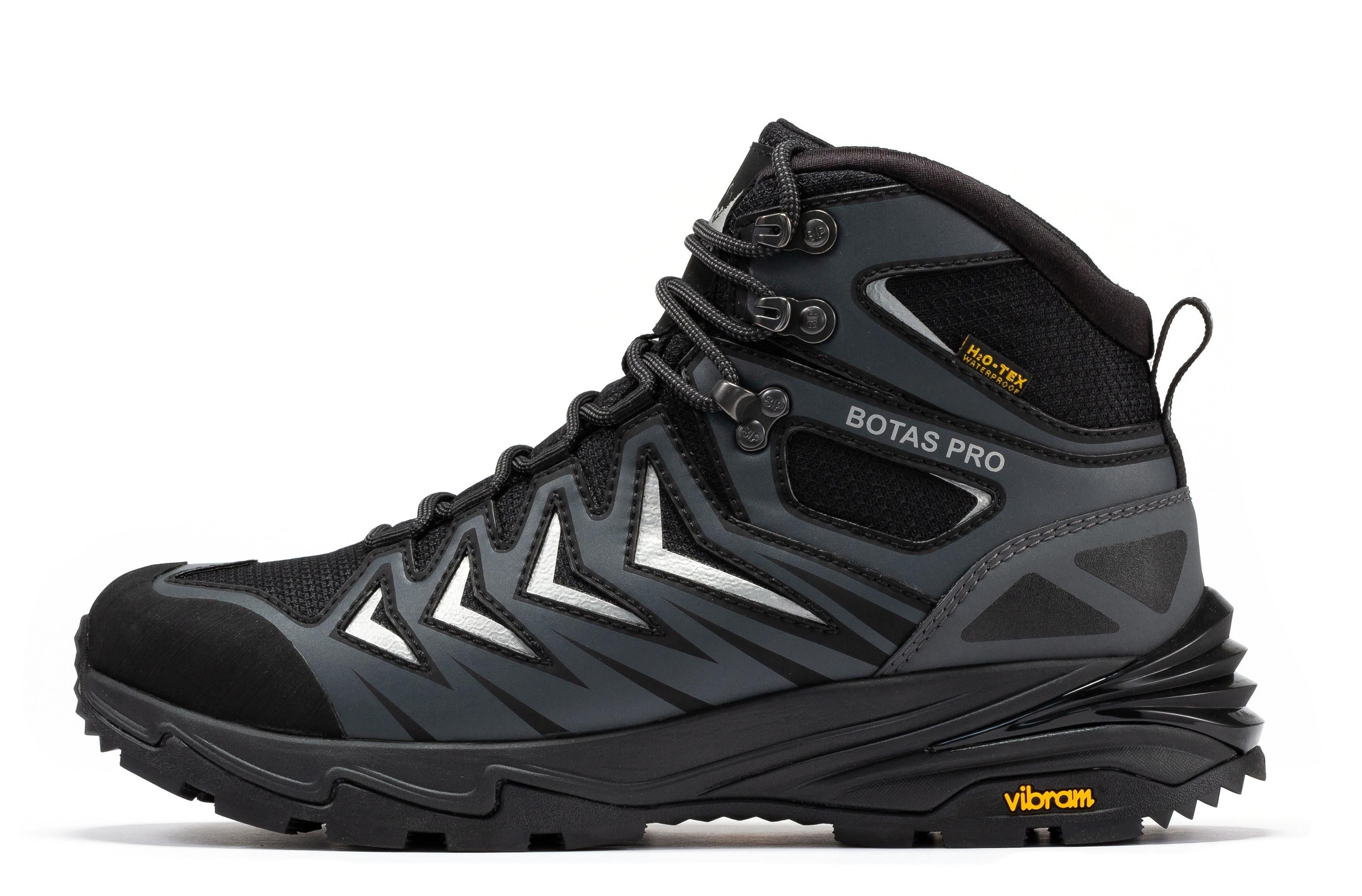 Rock Rooster Pro Metallic 6-Inch waterproof hiking boots with VIBRAM traction lug outsole and metallic finish.
