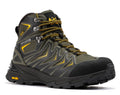 Rock Rooster Pro Metallic Green 6-Inch waterproof hiking boots with VIBRAM® traction lug outsole, showcasing rugged outdoor footwear.
