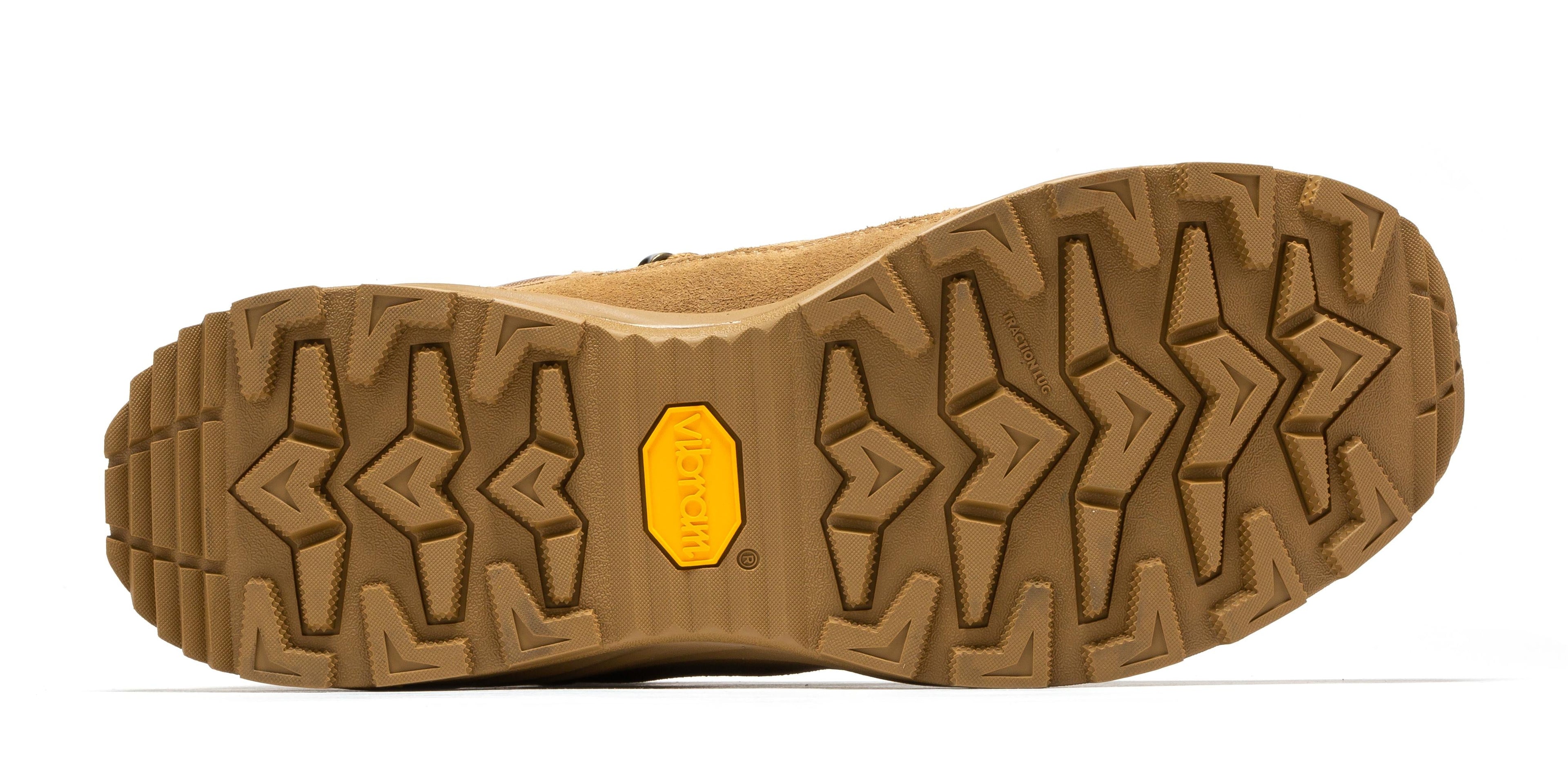 Rock Rooster Pro Sand 8-Inch waterproof tactical hiking boots with VIBRAM traction lug outsole, designed for outdoor durability.