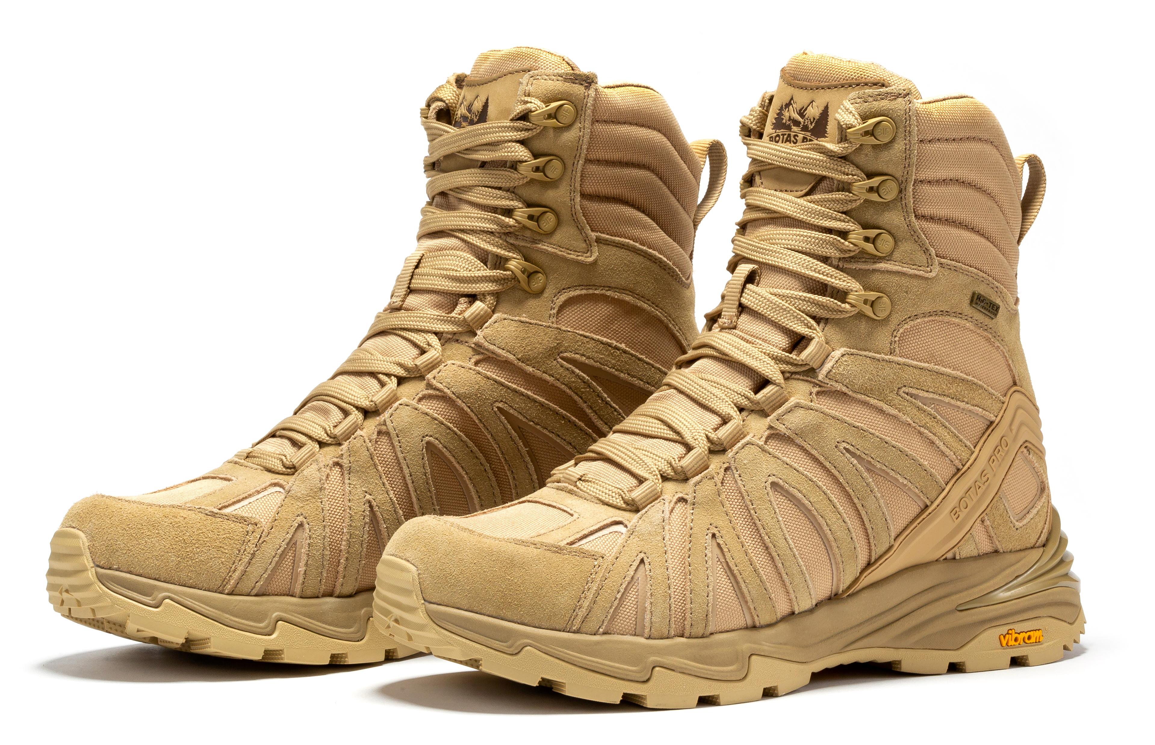 Rock Rooster Pro Sand 8-inch waterproof tactical hiking boots with VIBRAM traction lug outsole and durable design.