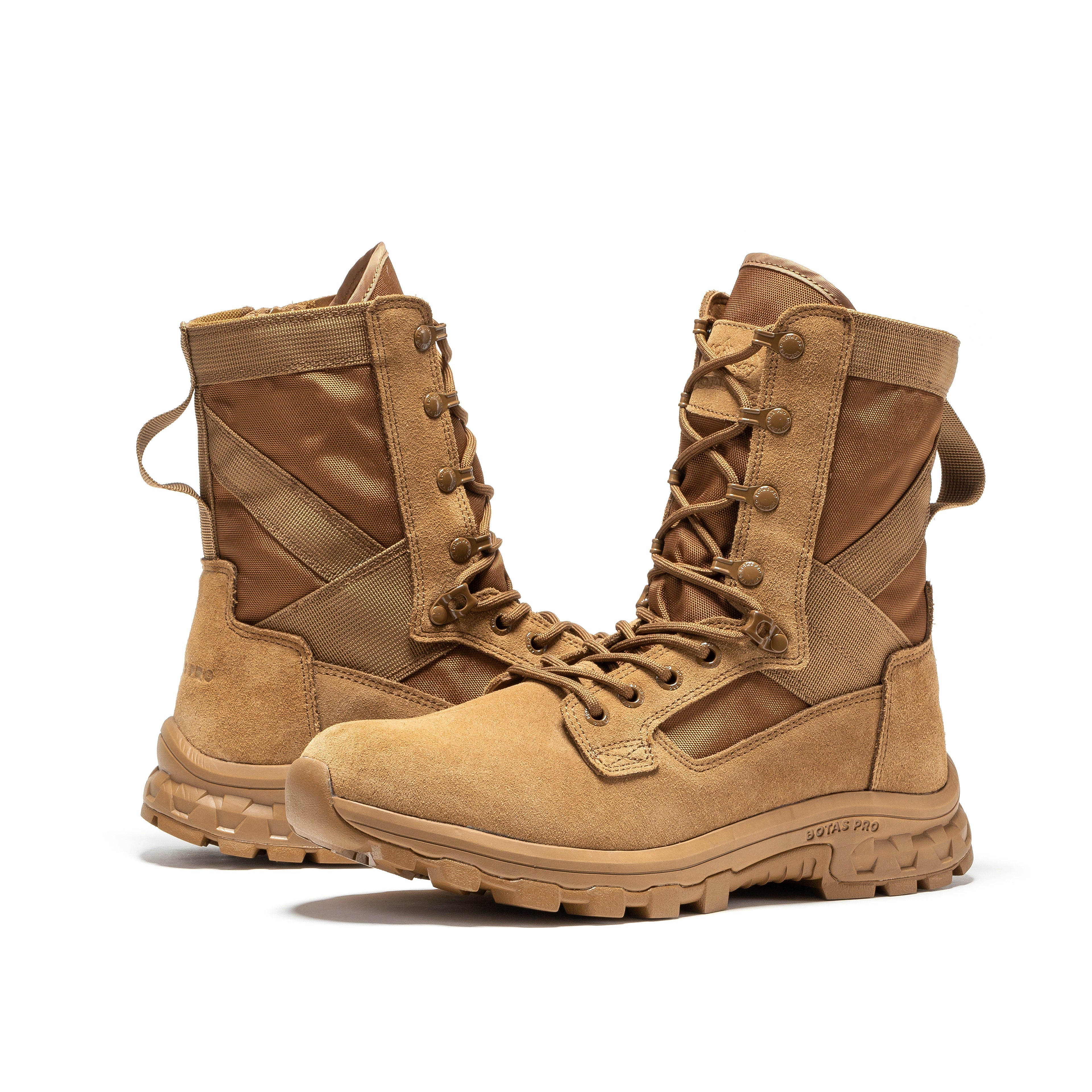 Men's 8-inch Pro Sand tactical boots with side zipper from Rock Rooster Footwear Inc, designed for military and tactical use.