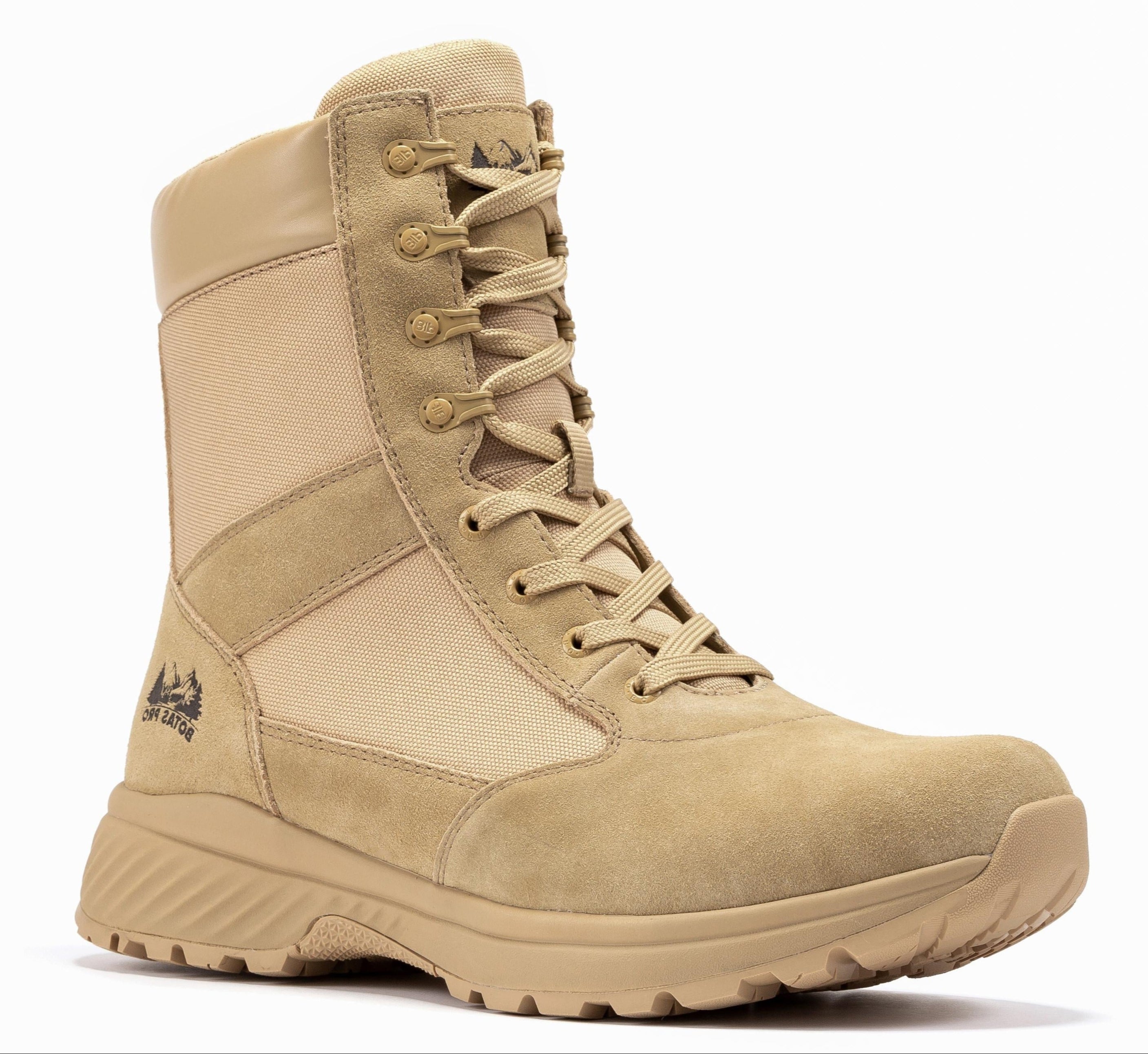 Men's 8-inch Pro Sand military tactical boots with side zipper by Rock Rooster Footwear Inc, featuring durable construction and rugged design.