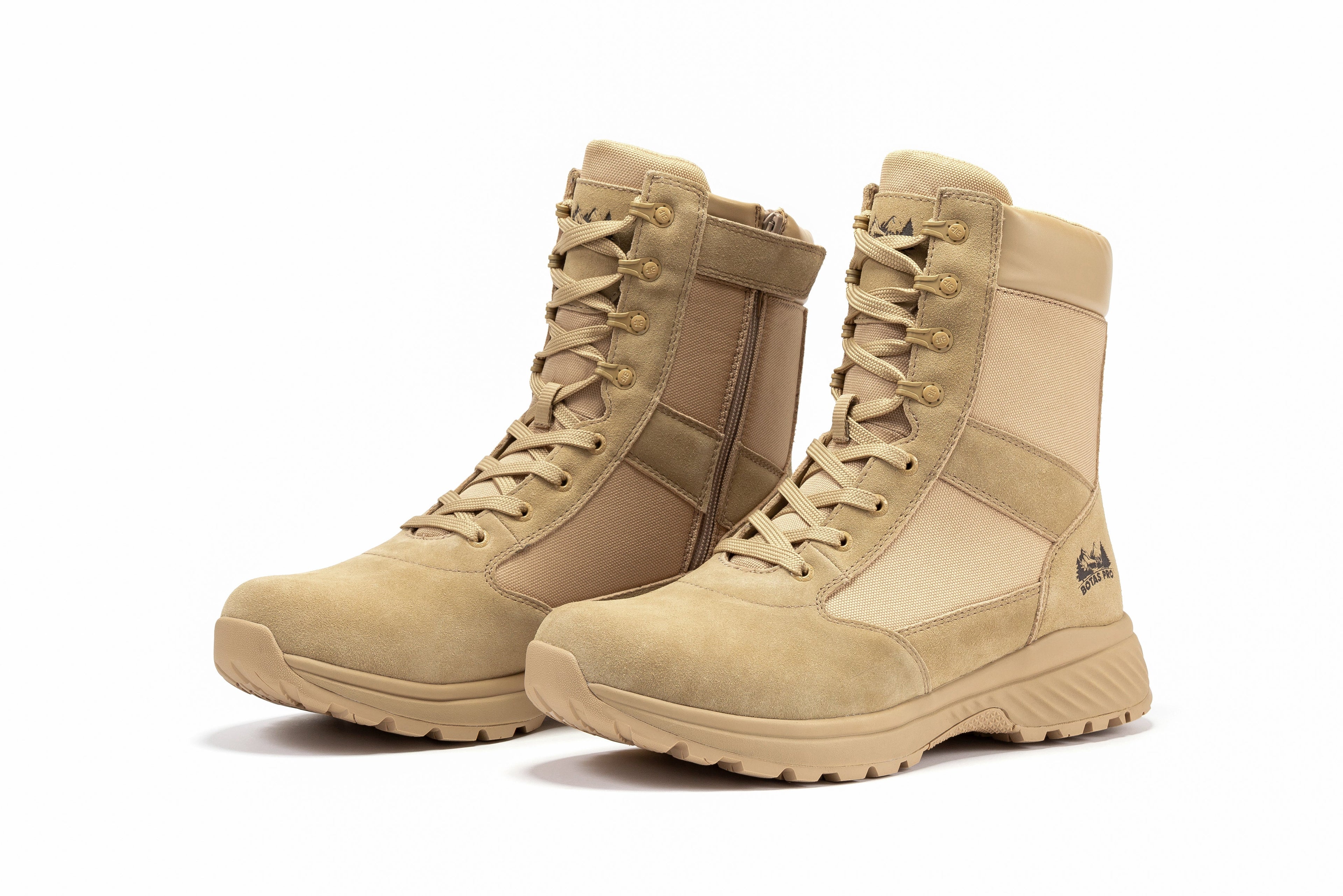 Men's 8-inch Sand Pro Sand Tactical Boots with side zipper by Rock Rooster Footwear Inc, durable military style footwear