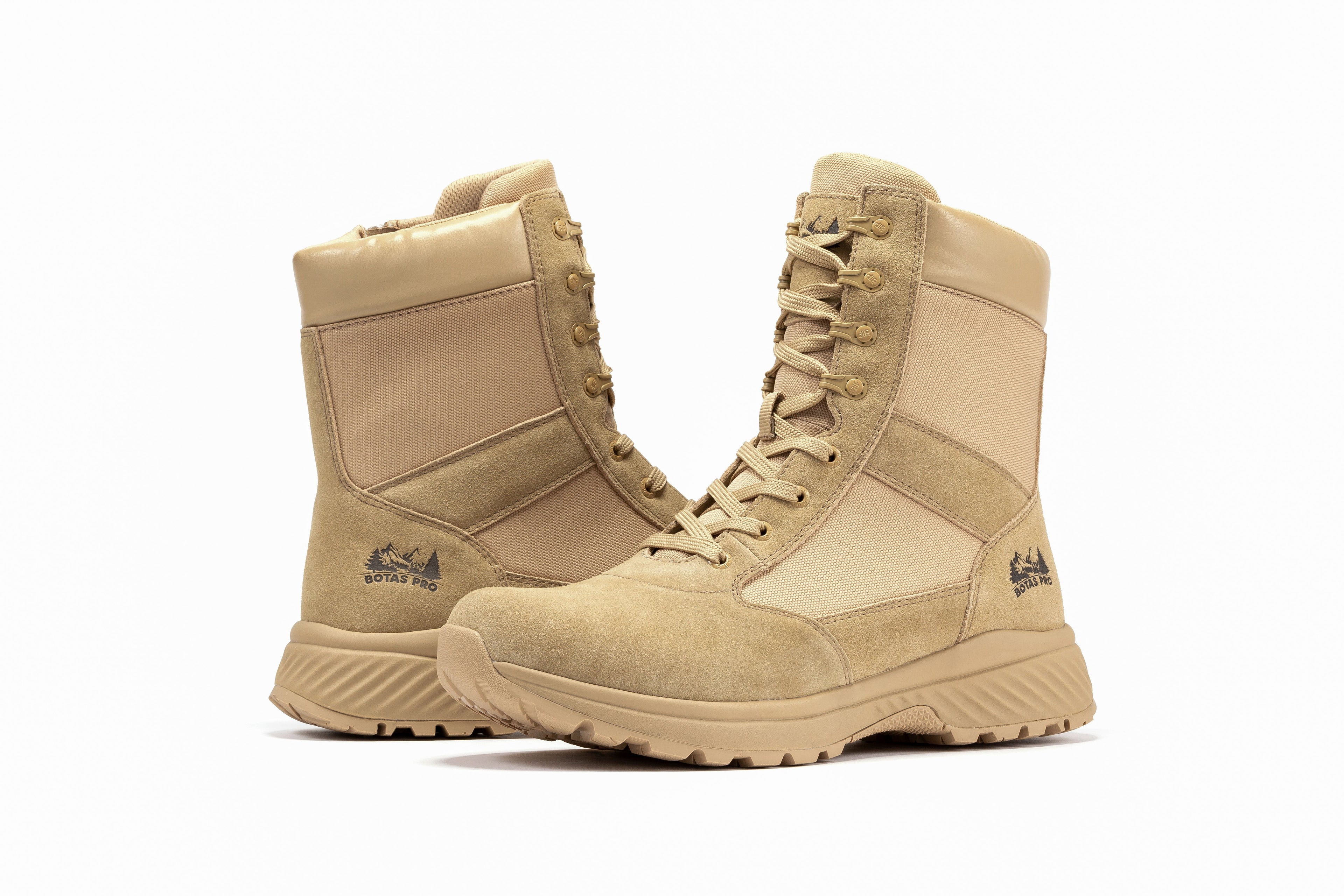 Men's 8-inch Pro Sand tactical boots with side zipper by Rock Rooster Footwear Inc, military and combat footwear.