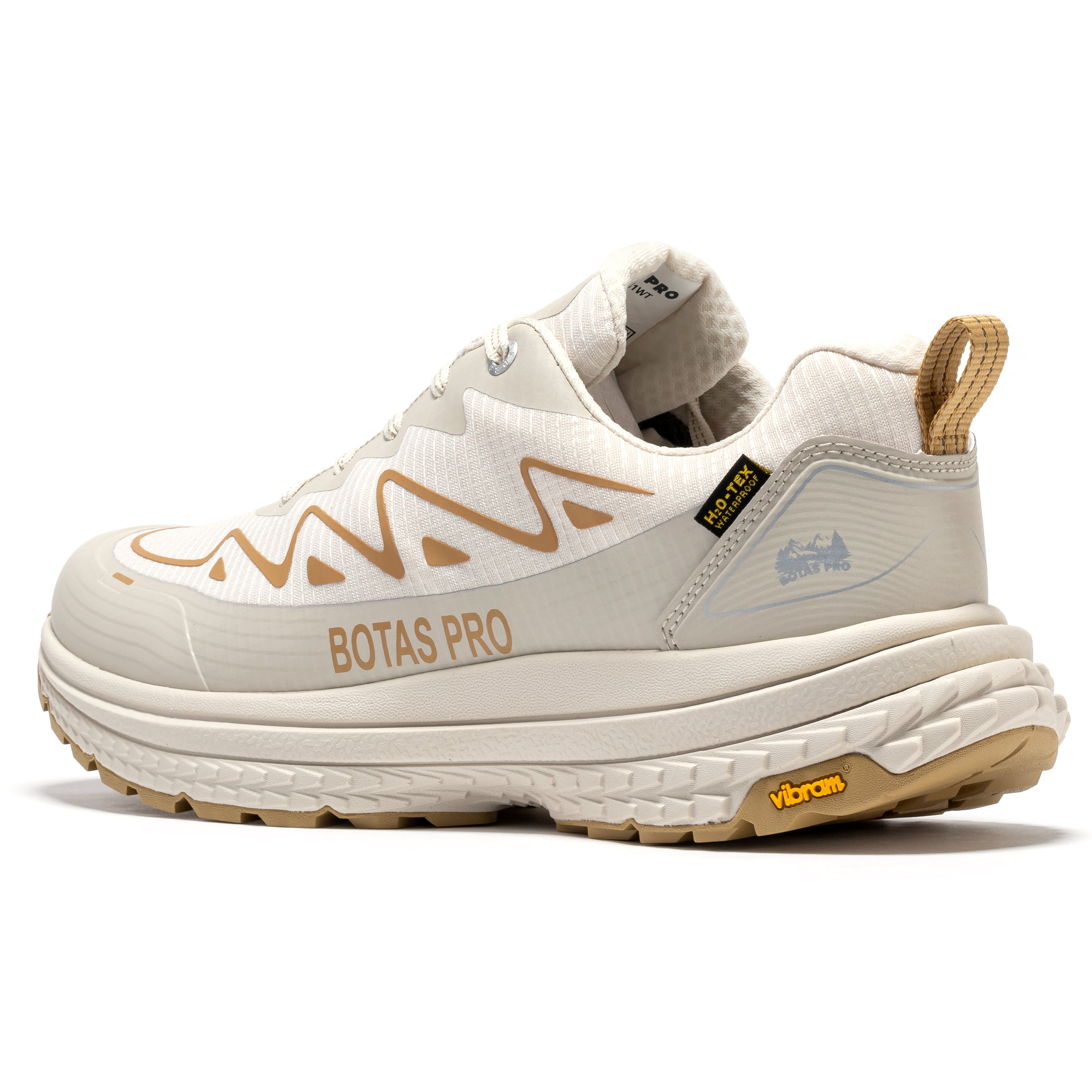 White waterproof hiking shoes, Botas Pro White 4 Inch by Rock Rooster Footwear Inc, designed for outdoor trekking.