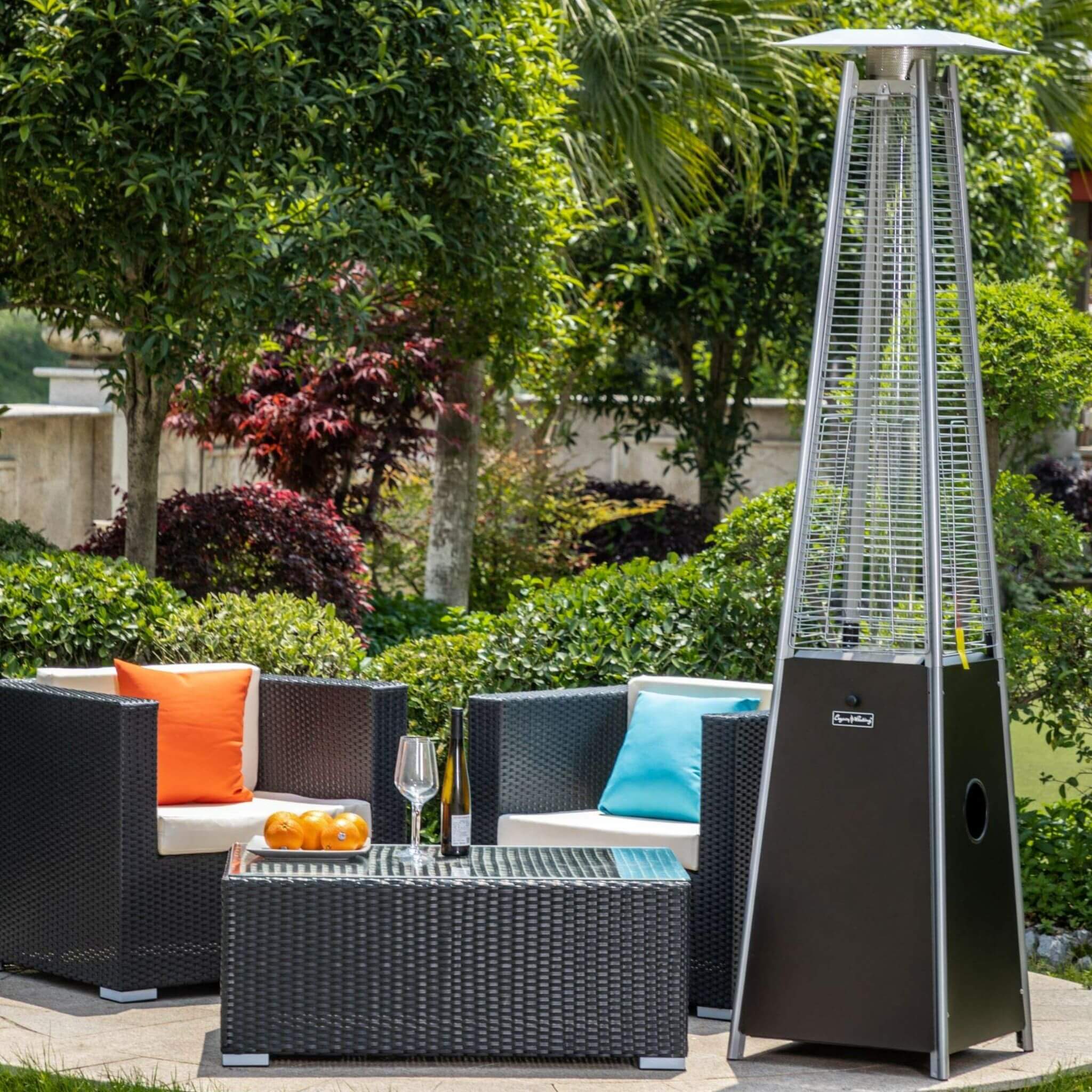 Legacy Heating Commercial Bronze Quartz Glass Tube Patio Outdoor Propane Heater For Backyards, Decks And Restaurants (SAK89210) - We The Collective