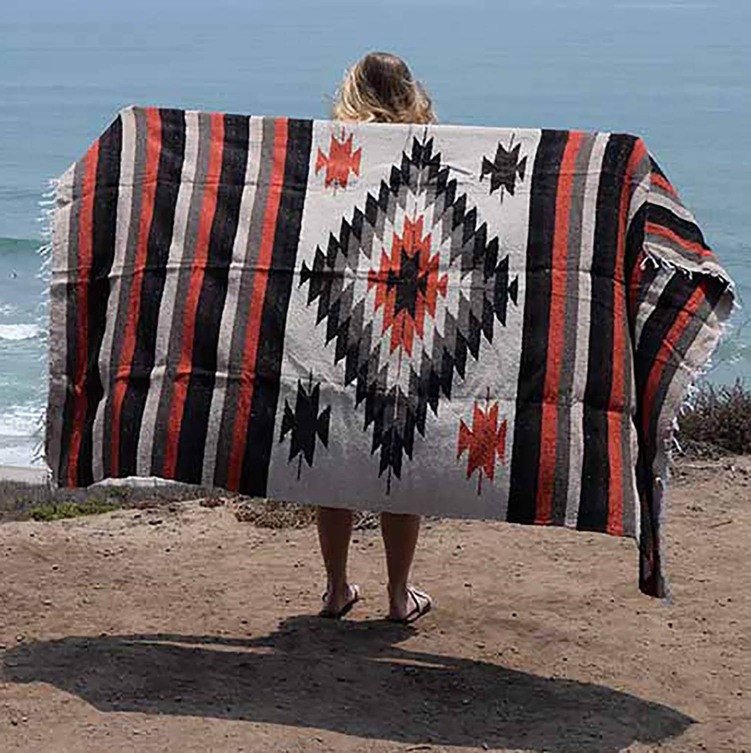 Tan Mexican Diamond Yoga Blanket - OVERLANDERS Outfitter