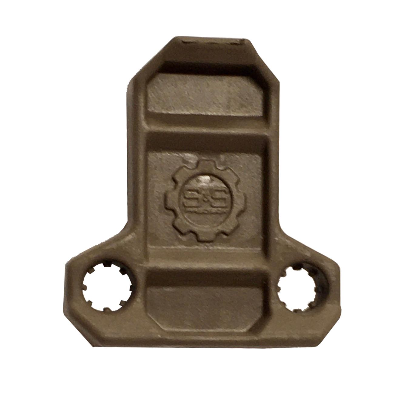 HCC Tactical bungee pull tabs in black, featuring durable elastic design for secure attachment on tactical gear.