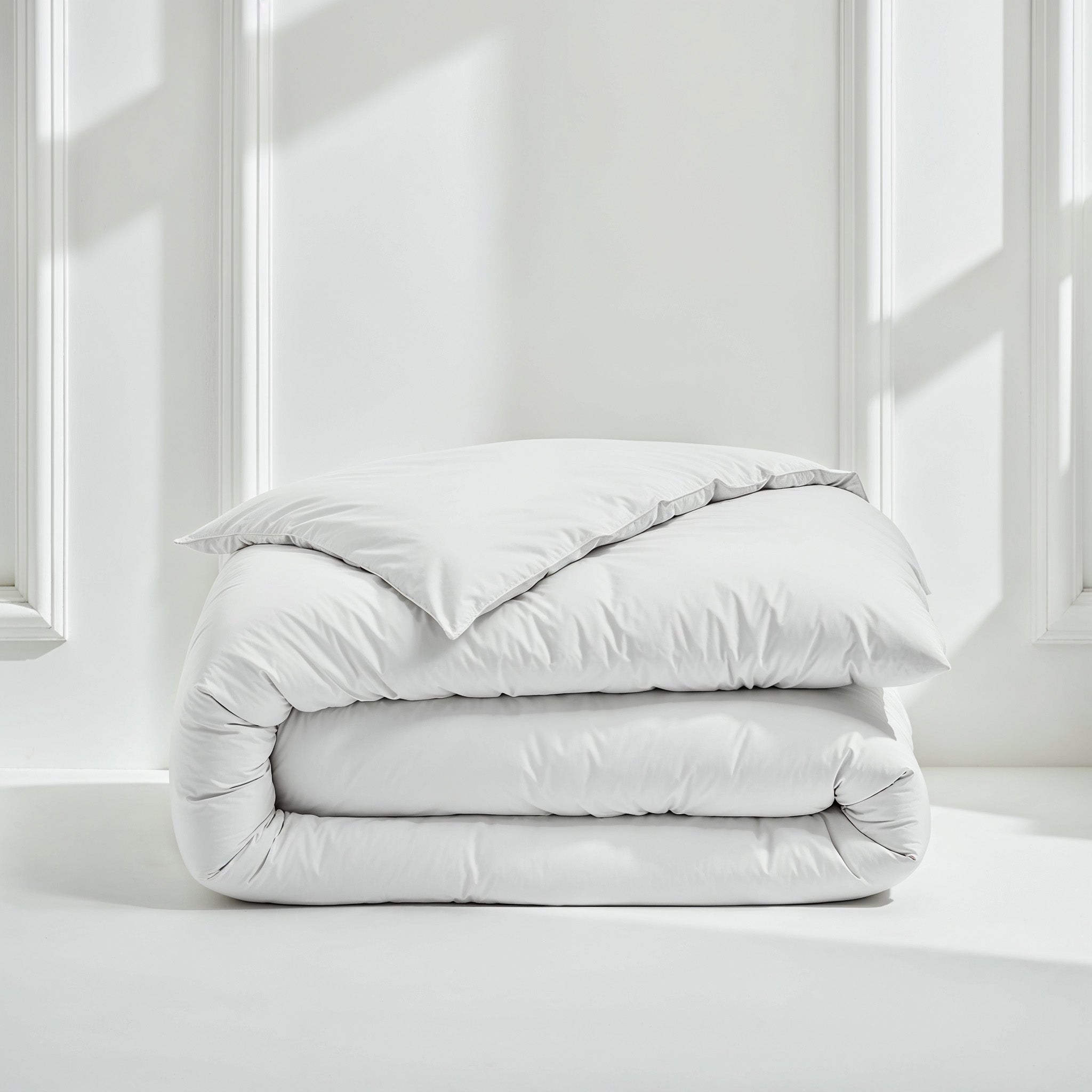 Luxury Australian sateen duvet cover by Italic, showcasing smooth, silky fabric and elegant design for a stylish home bed setting.