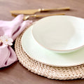 Camille Bone China Dinnerware Set - White/Pistachio - OVERLANDERS Outfitter