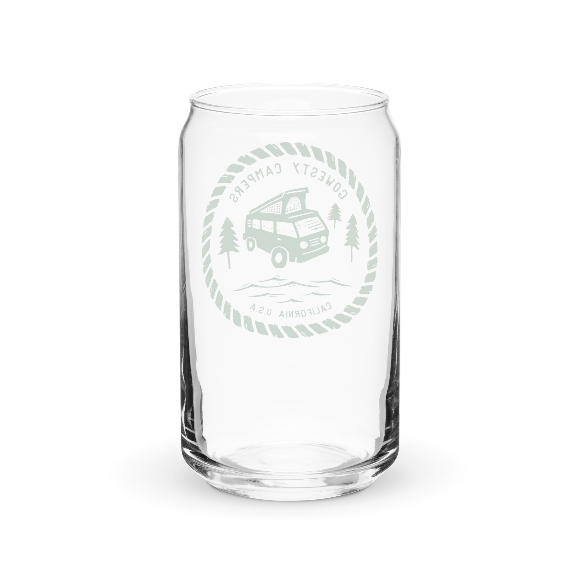 Woodcut Westy Life Pint Glass - OVERLANDERS Outfitter