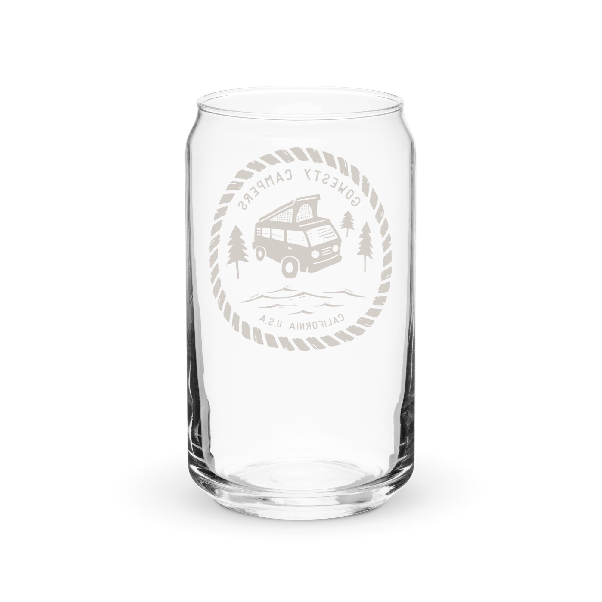 Woodcut Westy Life Pint Glass - OVERLANDERS Outfitter