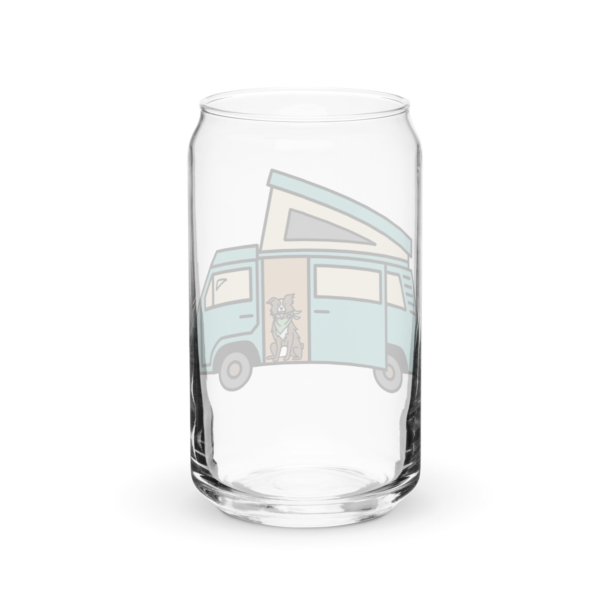 Dog in Van Can-Shaped Pint Glass - OVERLANDERS Outfitter