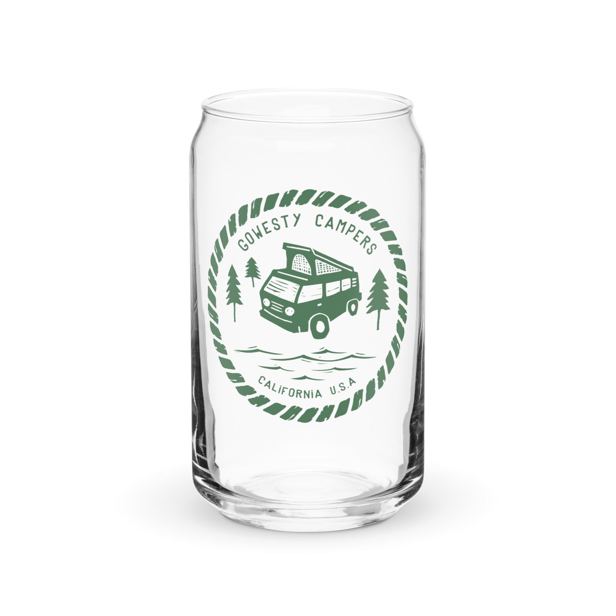 Woodcut Westy Life Pint Glass - OVERLANDERS Outfitter