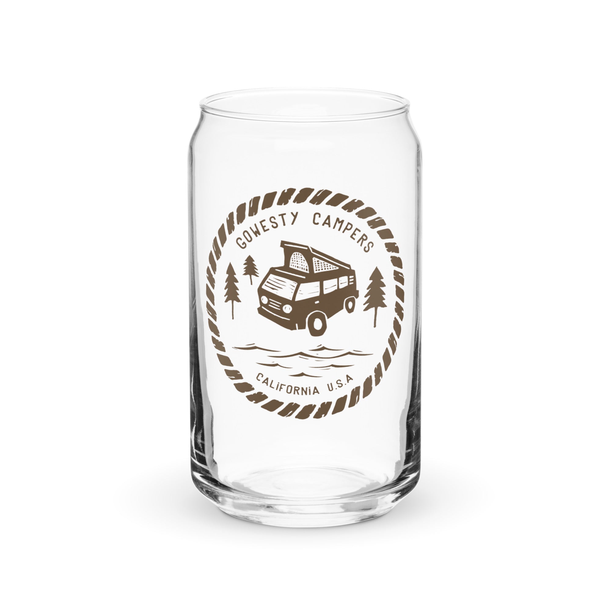 Woodcut Westy Life Pint Glass - OVERLANDERS Outfitter