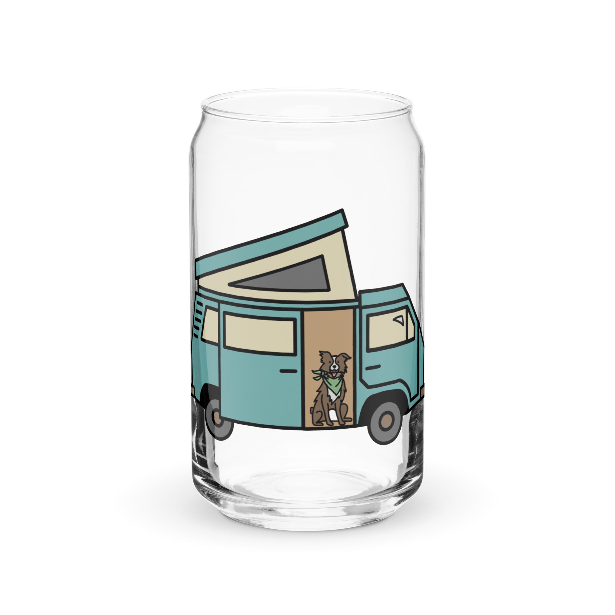 Dog in Van Can-Shaped Pint Glass - OVERLANDERS Outfitter
