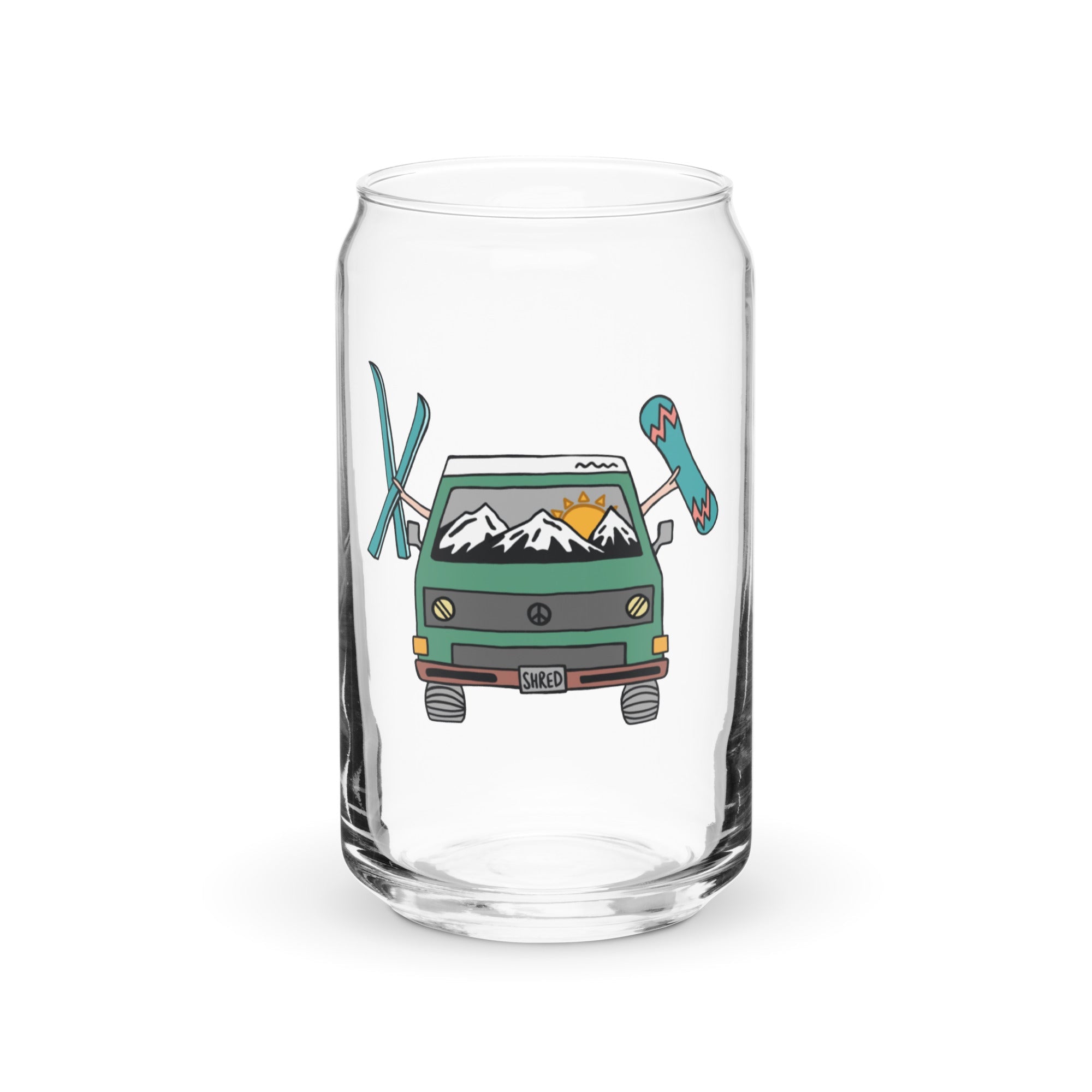 Shred Van Can-Shaped Pint Glass - OVERLANDERS Outfitter