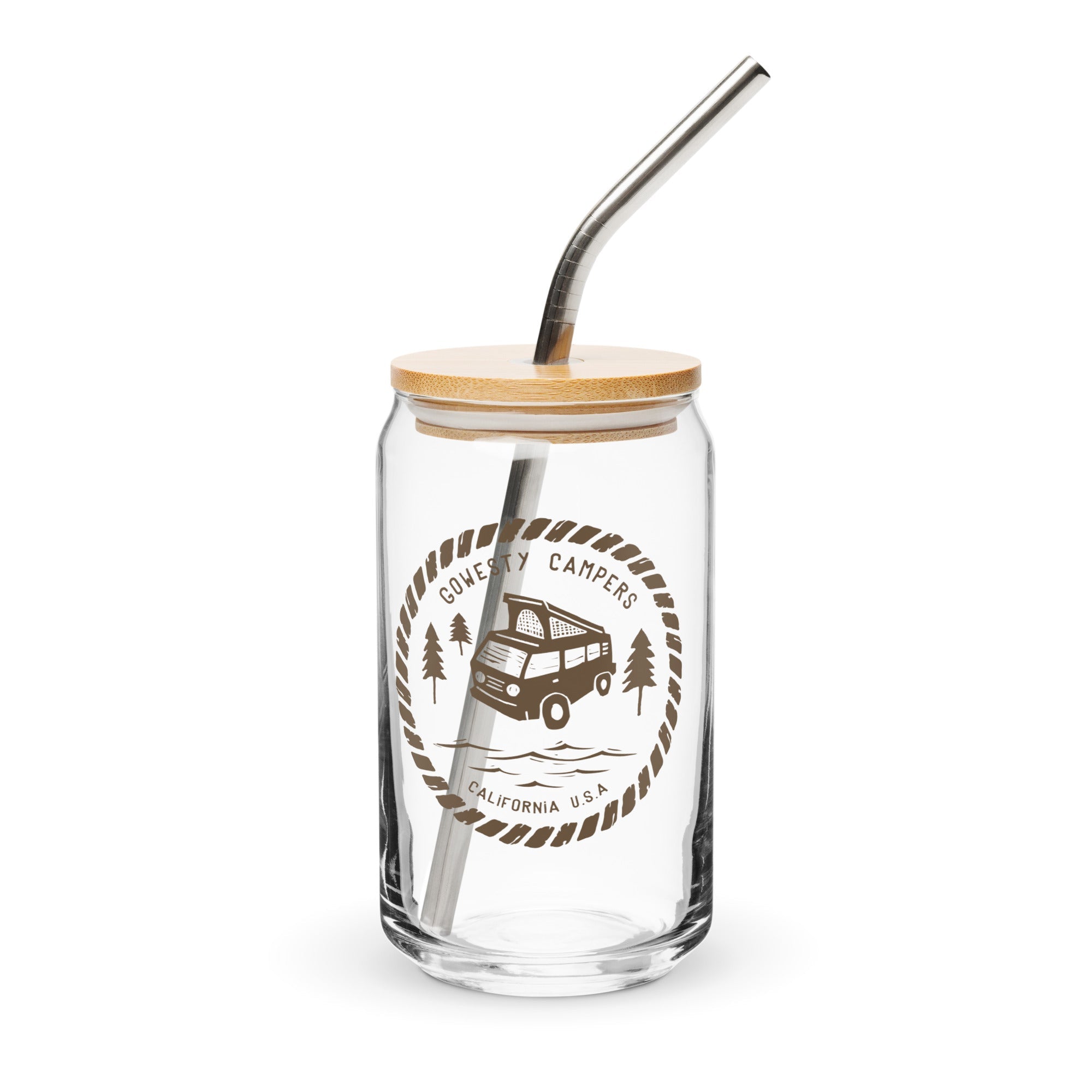 Woodcut Westy Life Pint Glass - OVERLANDERS Outfitter