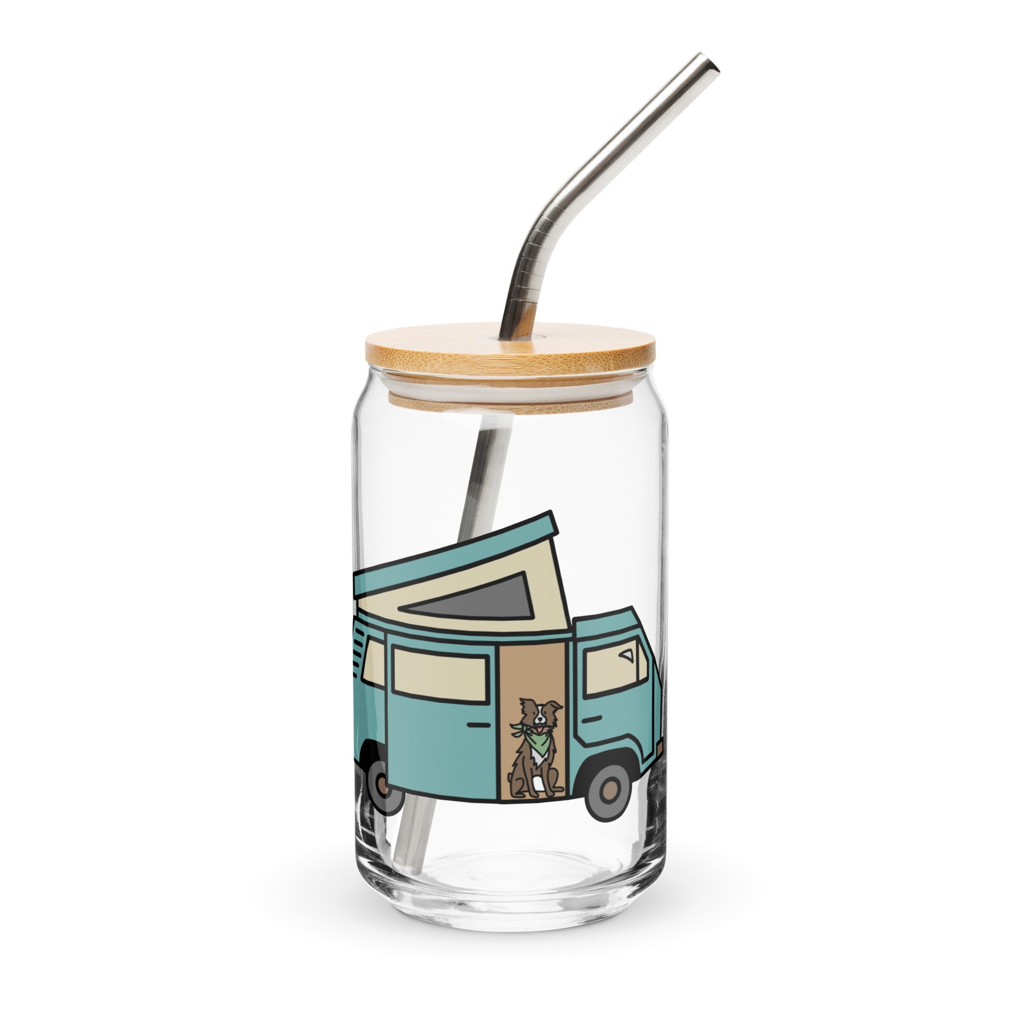 Dog in Van Can-Shaped Pint Glass - OVERLANDERS Outfitter