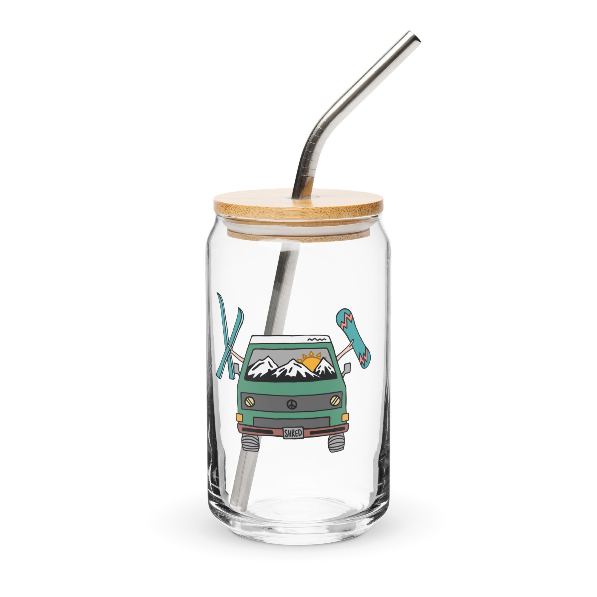 Shred Van Can-Shaped Pint Glass - OVERLANDERS Outfitter