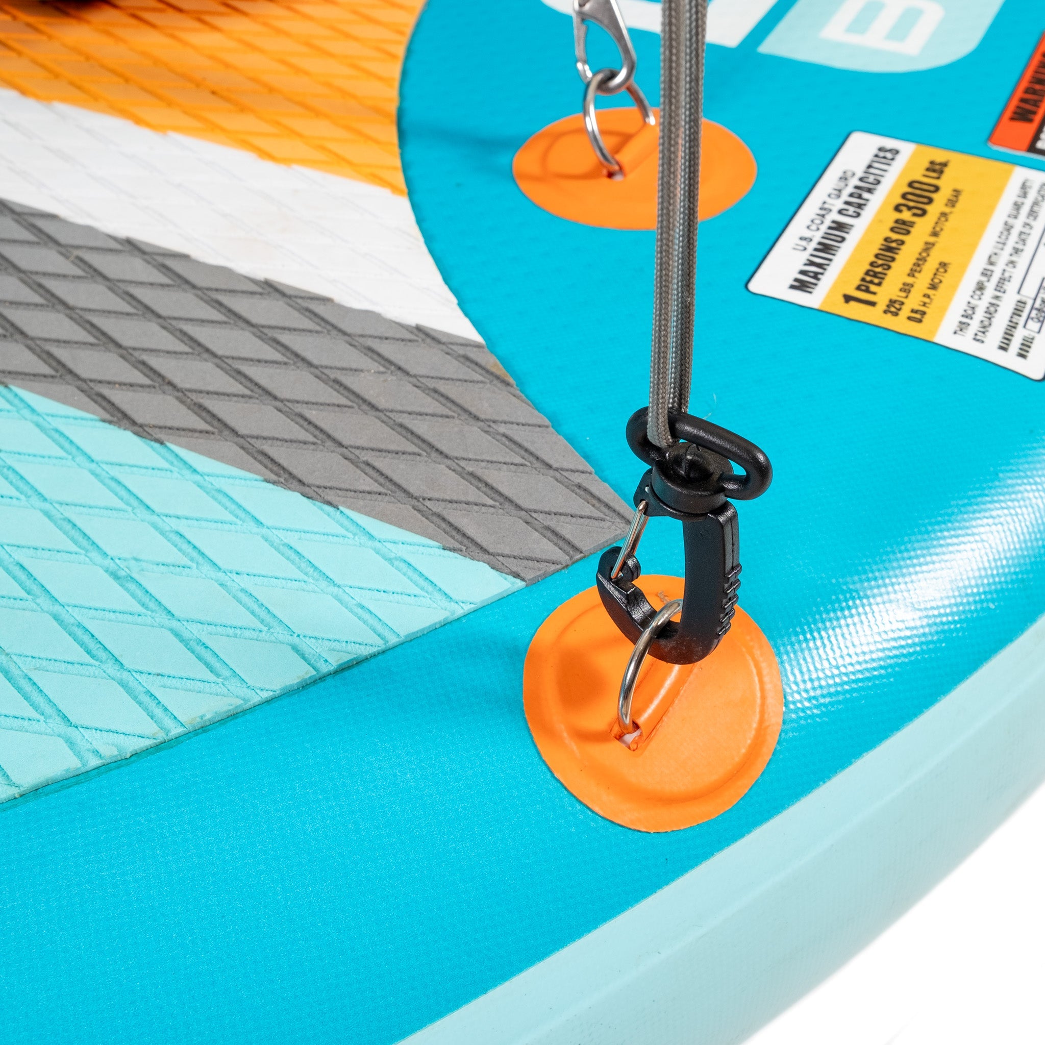 GoBoat canopy in blue fabric providing shade and protection, with sturdy frame and mesh side panels for boat use.