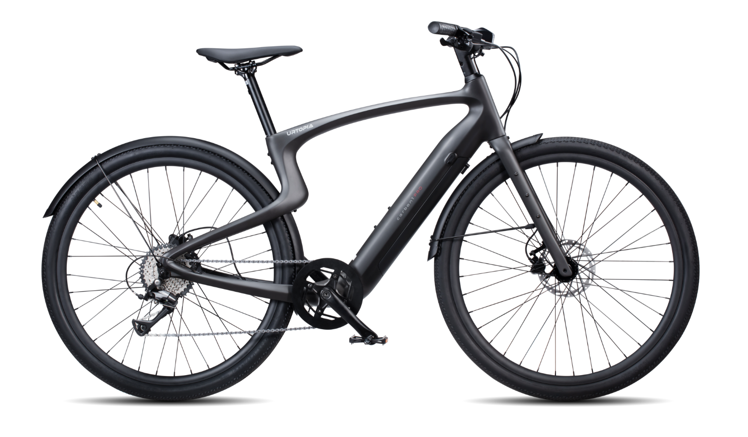 Rex E-Bikes Urtopia Carbon 1 Pro E-Bike with sleek carbon frame, handlebar, and modern design in the image.