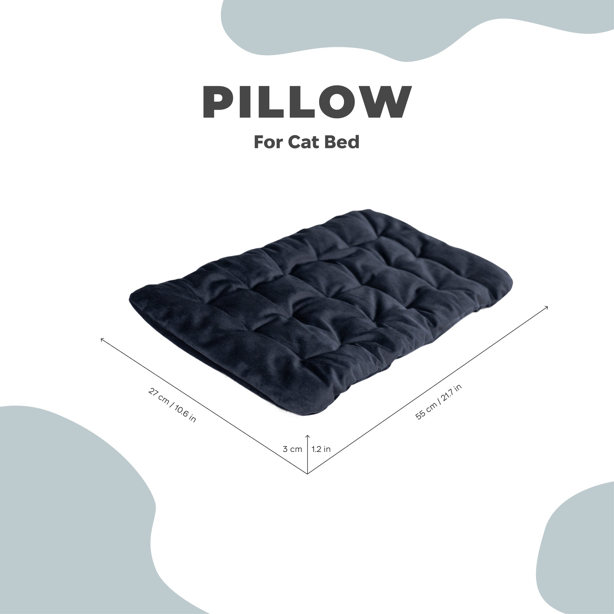 Black sleeping cat pillow by Enjoy The Wood, a cozy bed pillow shaped like a relaxed cat for comfortable resting.