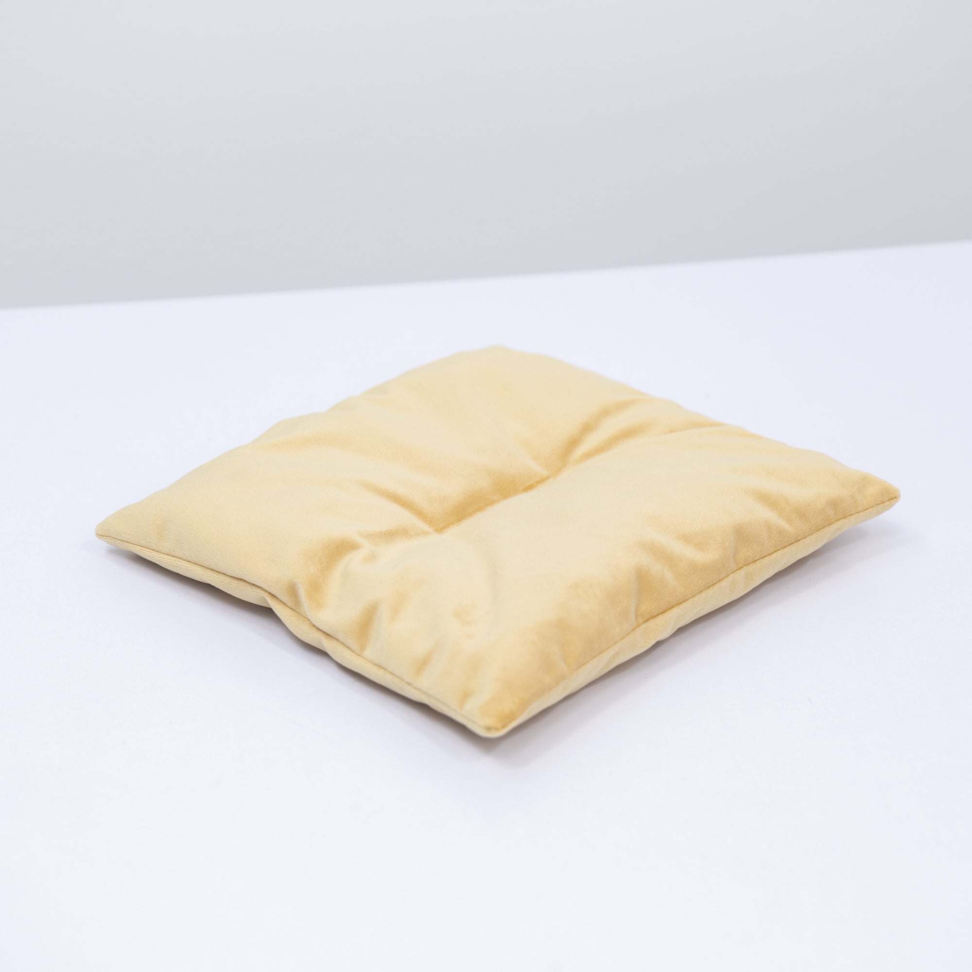 Yellow cat cushion pillow by Enjoy The Wood, soft and plush, featuring a cozy cat-shaped design for comfortable decor.