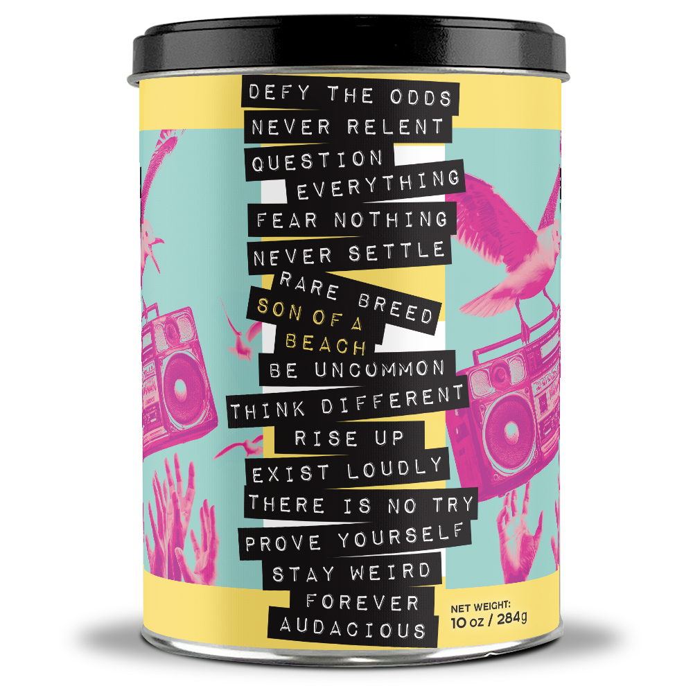 Summer Seasonal Whole Bean Coffee, Son of a Beach, 10oz Tin - OVERLANDERS Outfitter