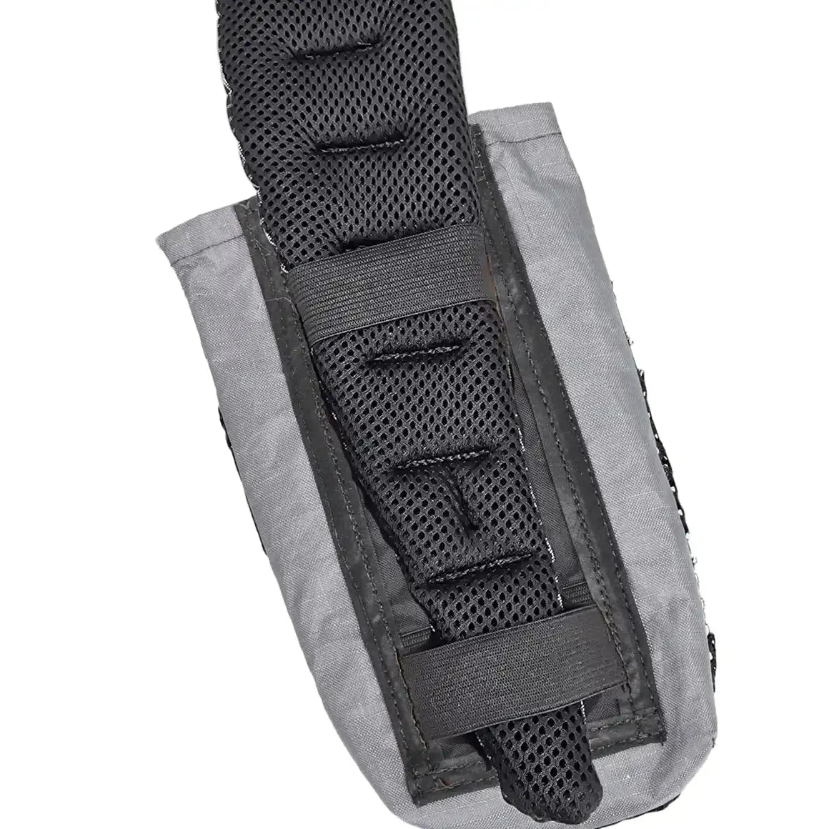 Hilltop Packs cell phone shoulder pouch with zipper, featuring a durable shoulder strap mount for secure carrying.