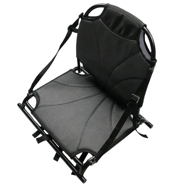 ReelYaks kayak stadium chair with padded seat and armrests, designed for comfortable outdoor fishing or boating adventures.