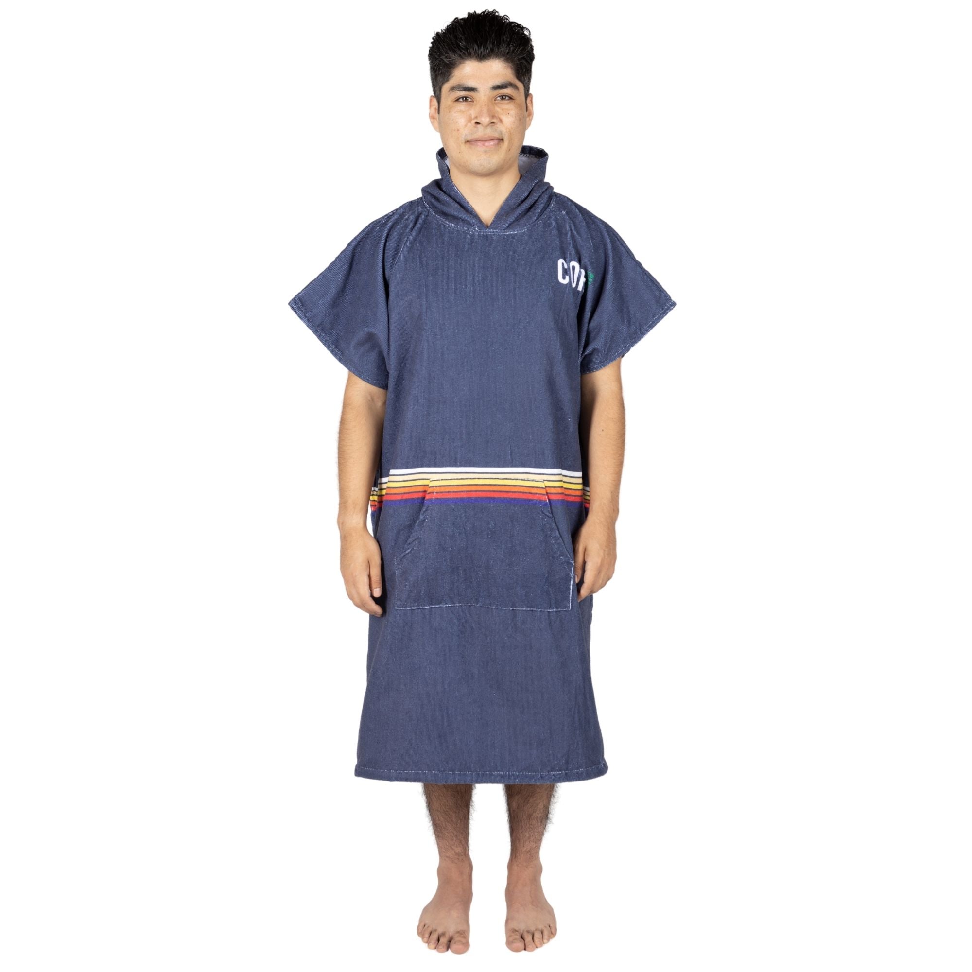 Adult large Knight Rider changing poncho by COR Surf, made of soft, quick-drying fabric, featuring a Knight Rider design for surfers.